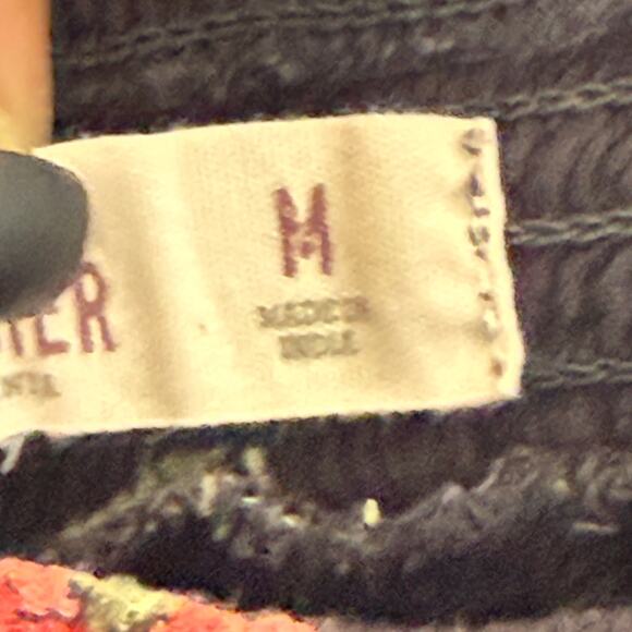 Hollister Floral Off the Shoulder Sz Med Bell Sleeves Crop Boho Peasant Y2K Top - Picture 4 of 11